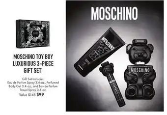 Boscov's MOSCHINO TOY BOY LUXURIOUS 3-PIECE GIFT SET offer