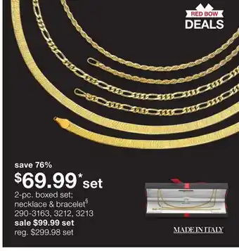 JC Penney 2-pc. boxed set necklace & bracelet§ offer