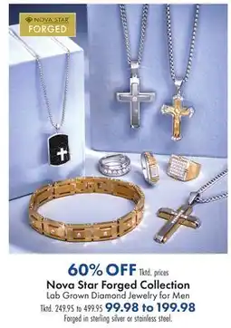 Boscov's Nova Star Forged Collection Lab Grown Diamond Jewelry for Men offer
