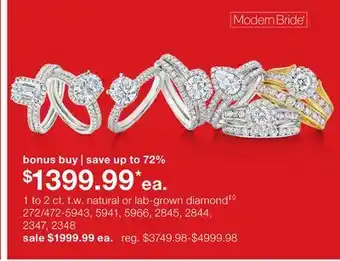 JC Penney 1 to 2 ct. t.w. natural or lab-grown diamond‡◊ offer