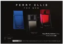 Boscov's Perry Ellis Sky Collection offer