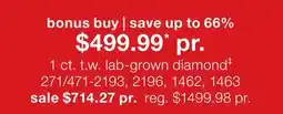 JC Penney 1 ct. t.w. lab-grown diamond‡ offer