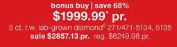 JC Penney 3 ct. t.w. lab-grown diamond◊ offer