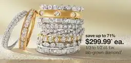 JC Penney 1/3 to 1/2 ct. t.w. lab-grown diamond‡ offer