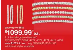 JC Penney 2 ct. t.w. lab-grown diamond‡ offer
