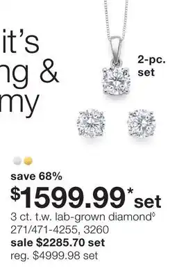 JC Penney 3 ct. t. w. lab-grown diamond♢ offer