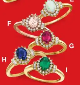 JC Penney Ruby** genuine &/or lab-created gemstone and 1/7 to 1/4 ct. t. w. diamond‡ offer