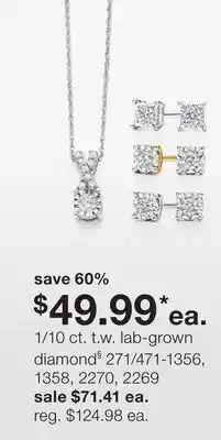 JC Penney 1/10 ct. t.w. lab-grown diamond§ offer