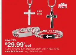 JC Penney Cubic zirconia &/or stainless steel offer