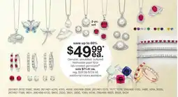 JC Penney Genuine, simulated, cultured freshwater pearl &/or lab-created gemstone§‡ offer