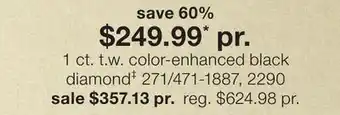 JC Penney 1 ct. t.w. color-enhanced black diamond‡ offer