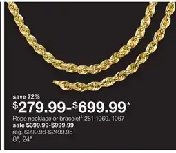 JC Penney Rope necklace or bracelet‡ offer