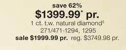JC Penney 1 ct. t.w. natural diamond◊ offer