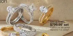 JC Penney 1-1/2 ct. t.w. lab-grown diamond 1 ct. center‡ offer