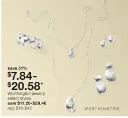 JC Penney Worthington jewelry offer