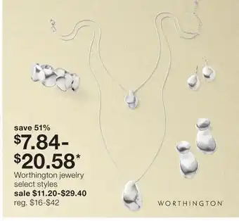 JC Penney Worthington jewelry offer