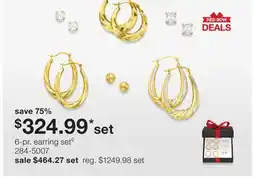 JC Penney 6-pr. earring set◊ offer