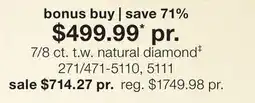 JC Penney 7/8 ct. t.w. natural diamond‡ offer