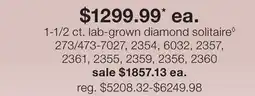 JC Penney 1-1/2 ct. lab-grown diamond solitaire◊ offer
