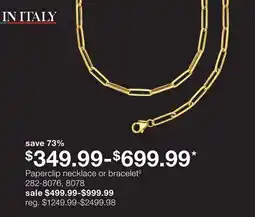 JC Penney Paperclip necklace or bracelet◊ offer