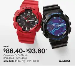 JC Penney Casio men's G-Shock offer