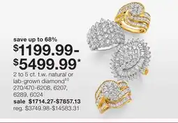 JC Penney 2 to 5 ct. t.w. natural or lab-grown diamond‡◊ offer