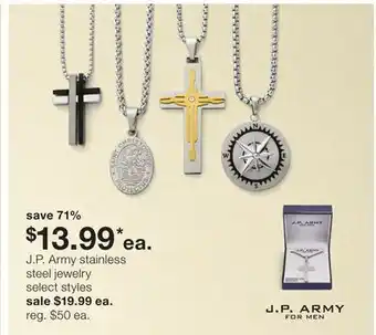 JC Penney J.P. Army stainless steel jewelry offer