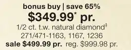 JC Penney 1/2 ct. t.w. natural diamond‡ offer