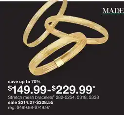 JC Penney Stretch mesh bracelets‡ offer