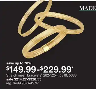 JC Penney Stretch mesh bracelets‡ offer