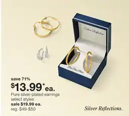 JC Penney Pure silver-plated earrings offer