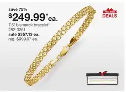 JC Penney 7.5 bismarck bracelet‡ offer