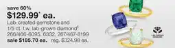 JC Penney Lab-created gemstone and 1/5 ct. t.w. lab-grown diamond§ offer