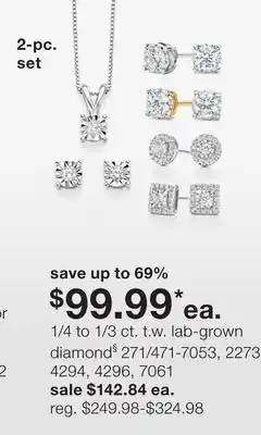 JC Penney 1/4 to 1/3 ct. t.w. lab-grown diamond§ offer