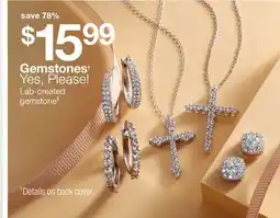 JC Penney Gemstones† Yes, Please! Lab-created gemstone§ offer