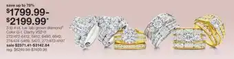 JC Penney 3 to 4 ct. t.w. lab-grown diamond‡ Color G-I, Clarity VS2-I1 offer