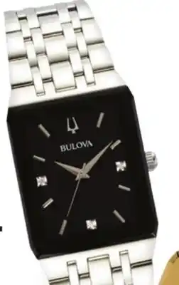 JC Penney Bulova men's Quadra silver-tone offer