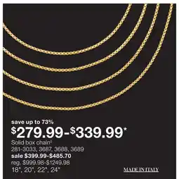 JC Penney Solid box chain◊ offer