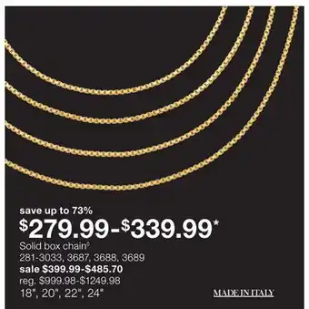 JC Penney Solid box chain◊ offer