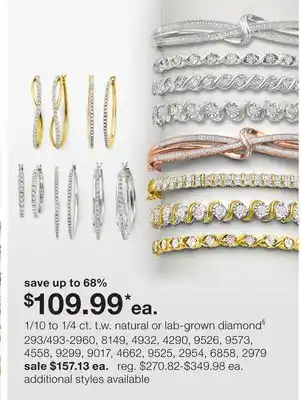 JC Penney 1/10 to 1/4 ct. t.w. natural or lab-grown diamond§ offer