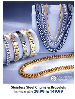Boscov's Stainless Steel Chains & Bracelets offer