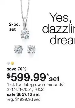 JC Penney 1 ct. t.w. lab-grown diamonds‡ offer