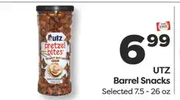 Weis Markets UTZ Barrel Snacks offer