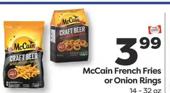 Weis Markets McCain French Fries or Onion Rings offer