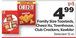 Weis Markets Family Size Toasteds, Cheez Its, Townhouse, Club Crackers, Keebler offer