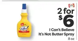 Weis Markets I Can't Believe It's Not Butter Spray offer