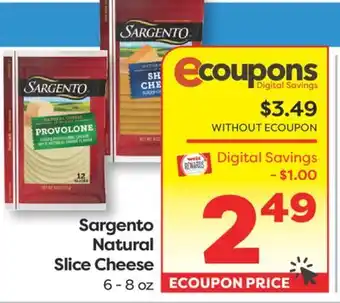 Weis Markets Sargento Natural Slice Cheese offer