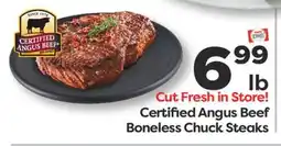 Weis Markets Certified Angus Beef Boneless Chuck Steaks offer
