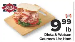 Weis Markets Dietz & Watson Gourmet Lite Ham offer