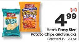 Weis Markets Herr's Party Size Potato Chips and Snacks offer